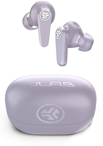 JLab Go Pods ANC Öronsnäckor - Trådlösa Bluetooth Brusreducerande, Lila | Hybrid Active Noise Cancelling Bluetooth, 26+ H speltid, IP55, anpassningsbart ljud via app, Multipoint, tydliga samtal