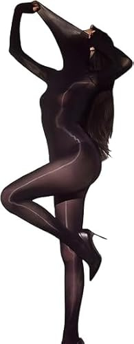 Bommi Fairy Oil glänsande kroppsstrumpa kattdräkt strumpbyxor helkroppsstrumpor skimrande kroppsdräkt långärmad babydollunderkläder