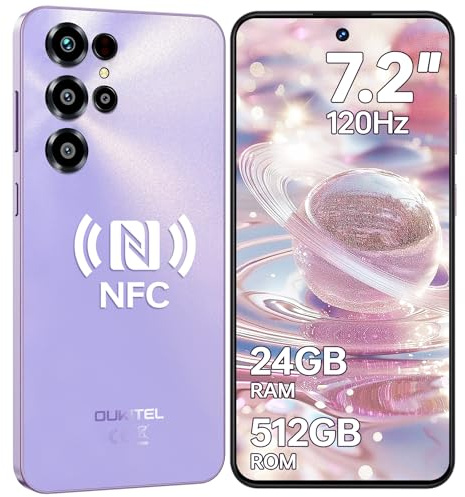 OUKITEL C68 Smartphone Android 15, 7.2 &120Hz Display, 24GB RAM+512GB ROM/1TB Telefono Cellulare, 64MP+8MP Cellulari e Smartphone, 6000mAh Telefoni Cellulari, Dual 4G SIM/NFC/Face ID/Fingerprint