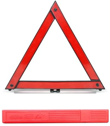 CQAHDSEVF Triangolo di Segnalazione Pieghevole, Triangolo di Emergenza Rosso Riflettente da 3 Pezzi, treppiede Pieghevole for emergenze stradali