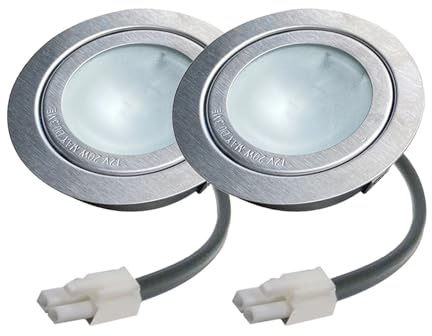 2x Vidrio Esmerilado AC 12V Luces For Gabinetes De Cocina 20W 60mm 2.5in 60mm Agujero Cocina Luz Debajo Del Gabinete Luz Empotrada Display Puck, Iluminación Uniforme