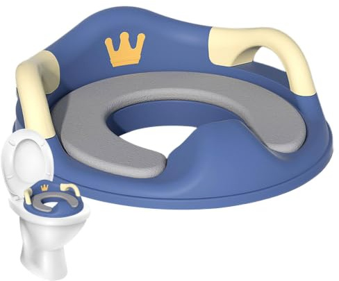 Toalettränare med halkfri matta, Halksränare med kuddar Travel Potty | Handtag Löstagbar anti-stick för resande campingtur badrum