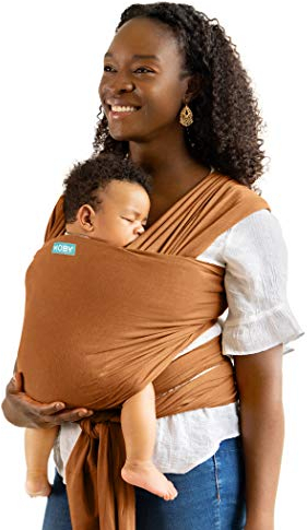 Moby Wrap Evolution - Fular portabebés elástico, color caramel