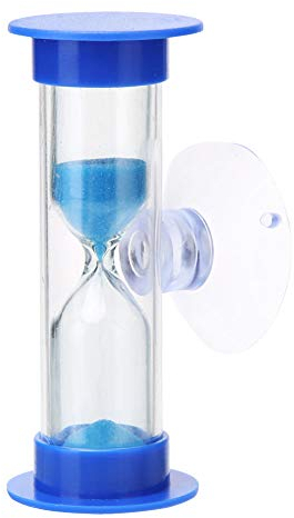 Minuterie de brossage d'enfant de sablier Bleu de 3 Minutes avec la minuterie de Brosse à Dents de sablier de décoration de Maison de Ventouse pour Le brossage d'enfants Deft