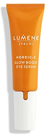 LUMENE Nordic-C [VALO] Glow Boost Eye Serum | Reduce The Look of Dark Circles | Hydrates for Smoother & Brighter Eye Area | Antioxidant-Rich with Vitamin C & Hyaluronic Acid | Vegan | 10ml