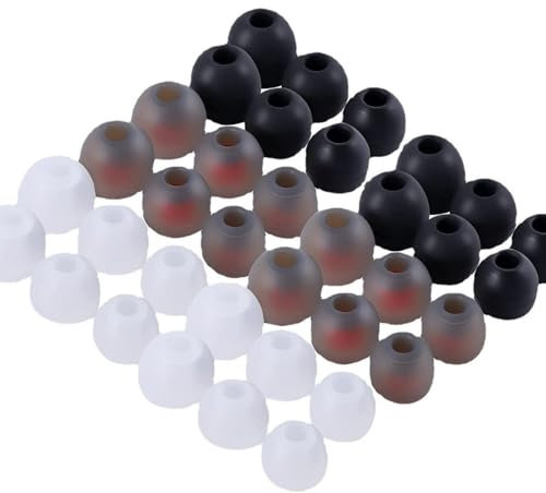 36 Embouts De Rechange en Silicone, Embouts De Rechange EnSilicone pour éCouteurs, Coussinets De Rechange, Embouts D'éCouteurs Intra-Auriculaires, 3 Tailles,Compatibles avec La Plupart