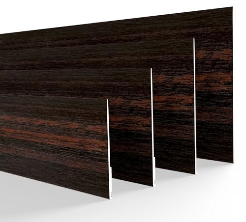 DQ-PP FENSTERLEISTE – 5m Länge – 40mm Breite – 1,5mm Stärke – Mahagoni – Flachleisten Kunststoffleisten Profileleisten Abschlussleisten