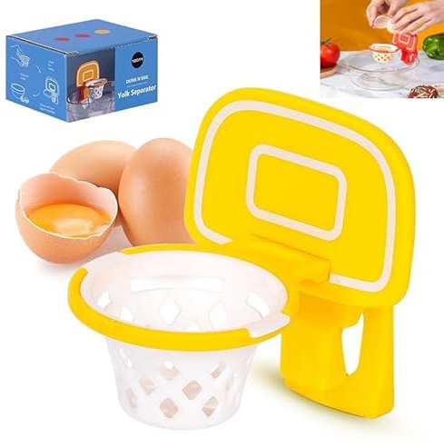 Separatore Di Uova,Separatore Di Bianco D'uovo A Forma Di Cesto Da Pallacanestro, Filtro Di Tuorlo D'uovo, Separatore Di Uovo In Plastica, Estrattore Per Gadget Da Cucina, Strumenti Di Cottura