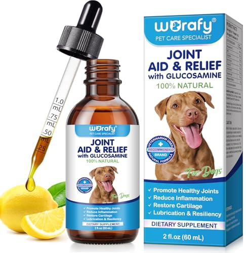 Condroprotector Perros para Articulaciones, Cuidado Articular 100 % Natural con Cúrcuma, Favorece la Movilidad y la Flexibilidad, Suplemento para Cadera y Articulaciones para Perros, 60ml