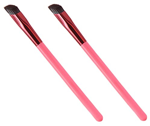 POPETPOP 2 pièces Pinceaux Sourcils Professionnels Brosse à Sourcils Angulée et Brosse Estompe Précise pour Maquillage des Yeux Séparation Précise et Finition Naturelle Usage Professionnel