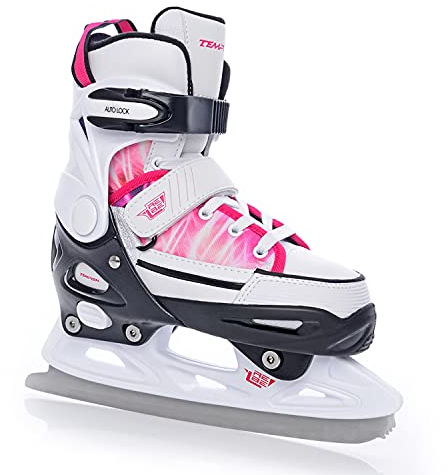 Tempish Damen Rebel Ice ONE PRO Girl Größenverstellbare Eishockey-Schlittschuhe Für Mädchen, White, 29-32