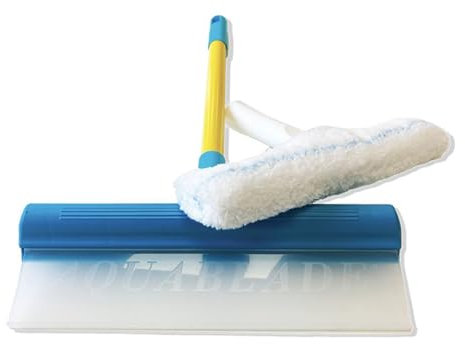 NANOPROTECTION Raclette à Vitres AquaBLADE en Silicone avec Réservoir avec rallonge 120cm | Kit Nettoyage de Fenêtre | Qualité Professionnelle