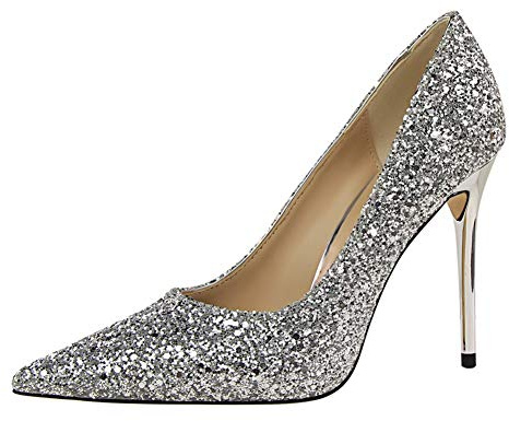 Life&Women Scarpe Tacco Alto Donna Classico High Heels Alto Lavoro Festa Elegante Scarpe de Moda décolleté a Punta Tacco Taglia 9.5 CM