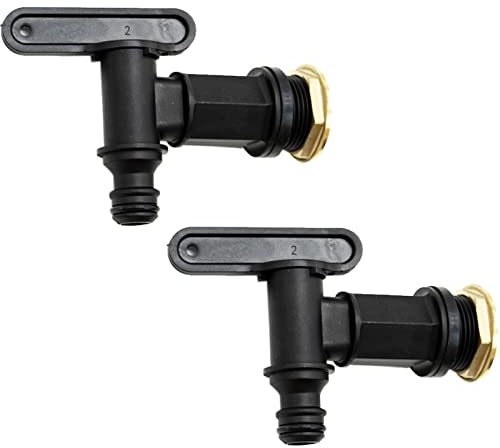SZXMDKH Lot de 2 raccords de rechange en plastique pour robinet de citerne d'eau de pluie - Filetage ¾ BSP