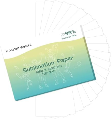 HTVRONT WeSubli Sublimation Paper 8.5 x 11 inches 216 x 280 cm- 120 Sheets Sublimation Paper 125g Compatible with EPSON Brother Sublimation Printer Ink Heat Press