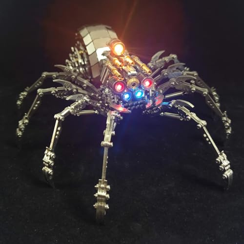 UpGLeuch Puzzle in metallo 3D per adulti, kit di modellini in metallo con luce, giocattolo da costruzione con strumento, giocattolo da tavolo in acciaio inox, regalo