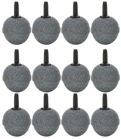 BESPORTBLE 12 Pièces 20 diffuseur à Bulles aérateur d'air pour Bassin Aquarium en Pierre à air d'aquarium étang Ventouse Petit Pompe à air Boule à Bulles Accessoires