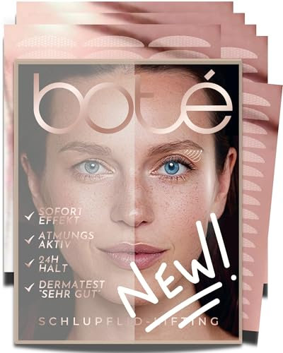 BOTÉ adesivi palpebre cadenti invisibili & traspiranti - palpebre cadenti cerotti per un sguardo fresco, eyelid tape per sollevamento palpebra, cerotti palpebre cadenti, set di 288 eyelid strips L