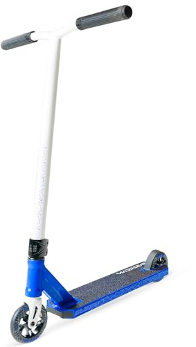 Pro Stunt Scooter for Ages 8+ – Lightweight 4.5 Deck, 110mm Alloy Core Wheels, One-Piece Bar – Skatepark Freestyle Complete – Madd Gear Viral Purge (Cobalt)
