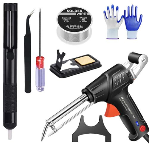 Internally Heated Industrial Laser Welding Tools, 2025 New Industrial Laser Welding Machine, Automatic Tin Feeding, Internally Heated Manual Soldering Gun for Industrial & DIY (External Heat-Black)