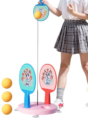 Yjkedfh Raquette d'Entraînement de Tennis de Table,Set de Balles de Pong avec Raquette - Set De Raquettes Interactif pour Exercice Intérieur Extérieur | Intérieur Extérieur Maison Salle de Sport Club