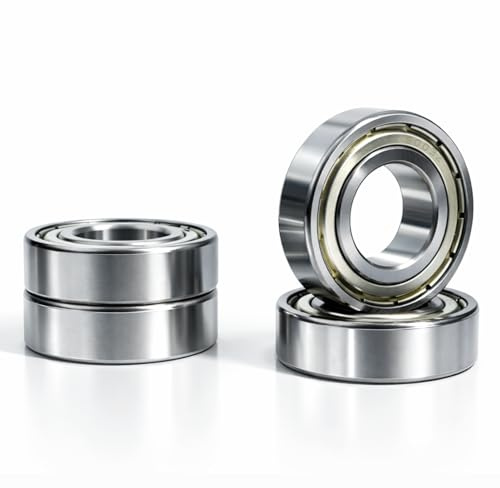 RowGlow 4 Stycken 6003zz 6003z Kullager 17x35x10mm, Kullager med Djup Fot 6003-2z 6003 Zz Dubbel Metallisk Förseglingskromad Stål För Maskiner och Verktyg (6003zz 4st)