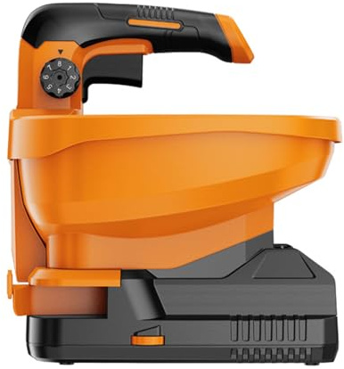 Spandiconcime elettrico senza fili e seminatrice con capacità di 5,5 l, per uso domestico e agricolo da 18 V, funzionamento a batteria (non incluso), spargitore portatile per fertilizzanti