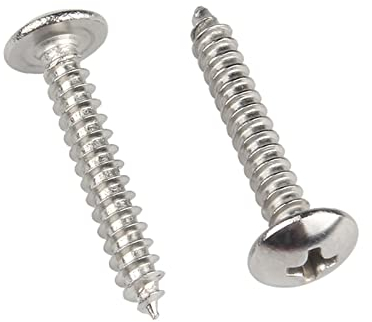 ORANXIN M5 x 20mm 20 Pcs Cabeza redonda Tornillos para madera 304 Acero inoxidable Cruz Cabeza de seta Tornillos Autorroscantes