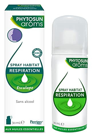 PHYTOSUN AROMS - Spray Habitat Respiration - aux Huiles Essentielles 100 % Pures et Naturelles - Assainissant et Purifiant - 1x 30ml