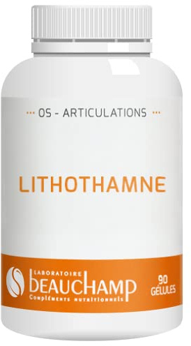 Laboratoire Beauchamp - Complément alimentaire LITHOTHAMNE - 90 gélules - Maintien du capital osseux - Calcium - Équilibre acido-basique - Développé en France
