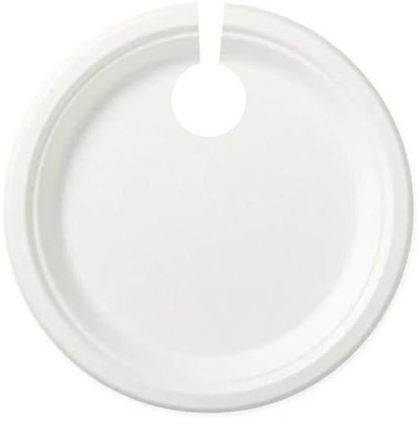 DIGLASS Piatto porta flute rotondo (50 Piatti). Ideali per Feste, Buffet, aperitivi, ricevimenti.
