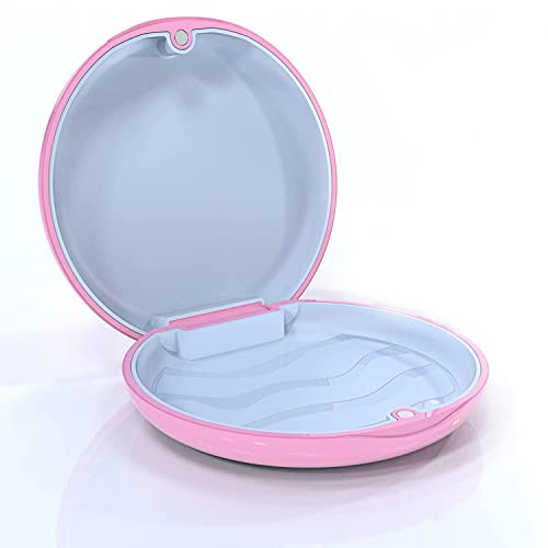 ARGOMAX Zahnspangendose Spangendose Dento Box Schienendose (auch für Aufbissschiene, Knirscherschiene) 1 Stück KFO Box (Rosa).
