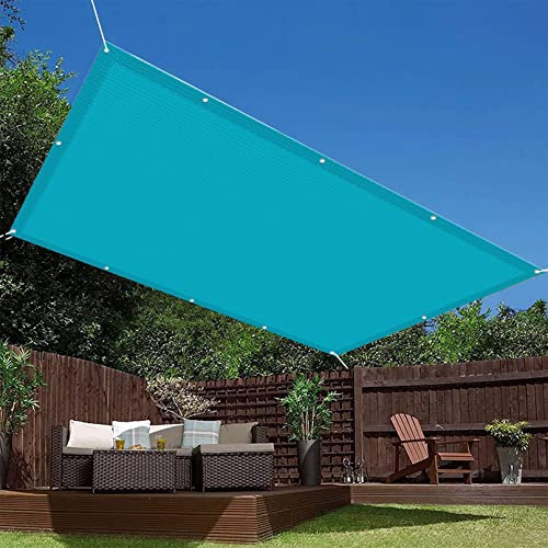 Sun Shade Sail 1.4 x 3 m Breathable Shading and UV Protection Garden Screening Shade Netting with 4 Ropes and Eyelets for Garden Pergola Backyard Lawn, Blue