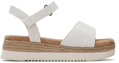TOMS Girls Diana Wedge Sandal, Natural Yarn Dye, 13 UK Child