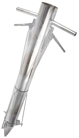 Natudeco Pflanzmaschine Edelstahl Handbetrieben Pflanzgerät Pflanzer, Zwiebelpflanzer, Sämling Pflanzer Gemüse Jungpflanzen, Manueller Pflanzenpflanzer für Gartenarbeit Gewächshaus (Doppelter Griff)