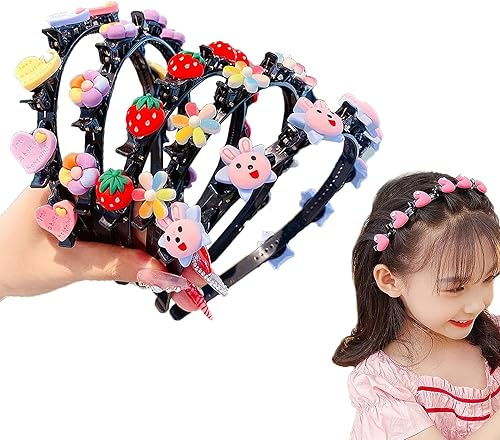 Lot de 5 épingles à cheveux à double couche avec pinces à cheveux pour filles