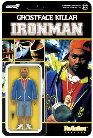 Super7 Ghostface Killah Reaction Figures Wave 01 - Ghostface Killah (Ironman) Action Figure, 3.75 inch Scale, RE-GHFKW01-GFK-01, Mehrfarbig