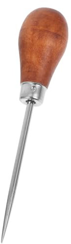 KONTONTY Punteruolo in Legno Per Rilegatura Attrezzo Per Cucire E Lavorazione Pelle Strumento Multiuso Fai Da Te Ergonomico E Portatile Per Artigianato