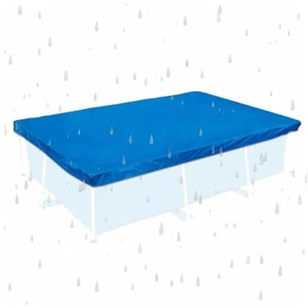 Regnskydd 260x170cm rektangel poolskydd simbassäng värmebevarande lock värmeisolering Dammtät poolskydd Poolöverdrag