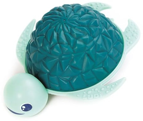 LUDI - LUDI Splash - Tortue de Bain - Jeu d'eau - Effets Lumineux - Éveil Sensoriel et Motricité Fine - Facile à Entretenir - Dès 12 Mois, Turquoise