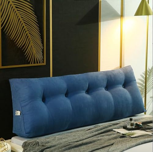 Cuscino da lettura XXL da 200 cm, per letto, triangolare, cuscino a cuneo, supporto per la schiena, morbido cuscino per il posizionamento lombare, comodo cuscino per lo schienale per il massimo relax