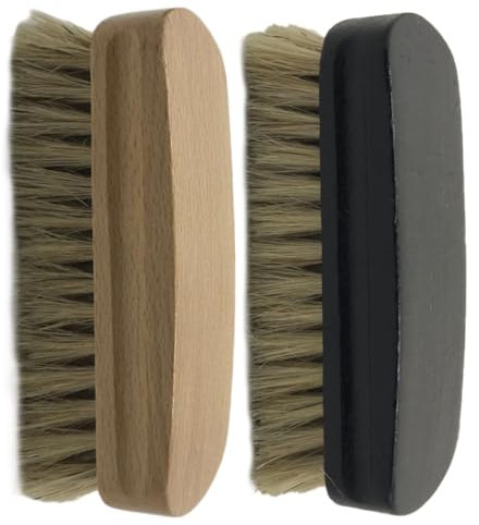 Holibanna 2pezzi Spazzola Scarpe in Legno Di Faggio e Setole Di Maiale Per Pulizia e Lucidatura Multifunzione Spazzola Antipolvere Per Scarpe Chiare e Scure Leggera e Durevole Per Uso