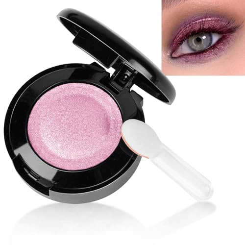 LOPHE Lidschatten, Eyeshadow Highlighter, Glitzer Eye Shadow Schimmernder Lidschatten Wasserfest, Langlebig, Hochpigmentiert, Feine Textur, Rosa-Lila, #11