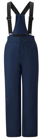 Ziener Kinder ABOL-Z Ski-Hose/Schnee-Hose | wasserdicht, Träger, Dark Navy, 140