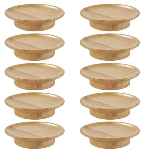 Charcuterie élégante pour verres à vin pour assiettes d'apéritif et desserts, fabriquée à partir de bois durable, garantit une expérience culinaire inquiète (10 pièces/L)