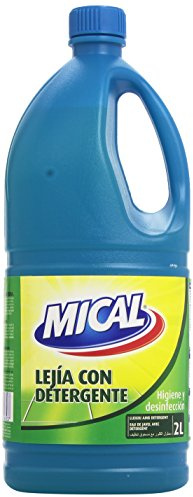 Mical - Lejía con detergente - Higiene y desinfección 2 litros - Pack de 6 (Total 12 litros)