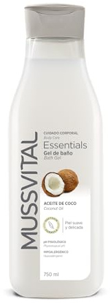 MUSSVITAL Essentials Gel de Baño con Aceite de Coco, pH 5.5, 750 ml