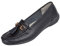 Jo & Joe Ladies Leather Loafer Shoes Plimsole Pumps Womens Flat Shoes Black Size UK 5 EU 38