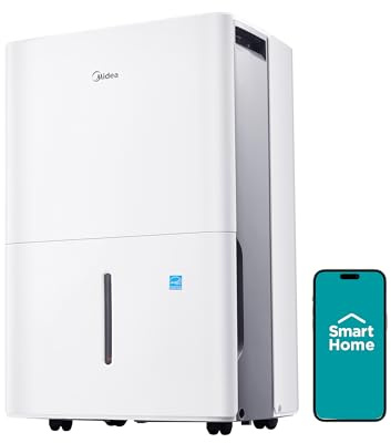 Midea 1,500 Sq. Ft. Energy Star Certified Dehumidifier With Reusable Air Filter 22 Pint - Ideal For Basements, Large & Medium Sized Rooms, And Bathrooms (White)