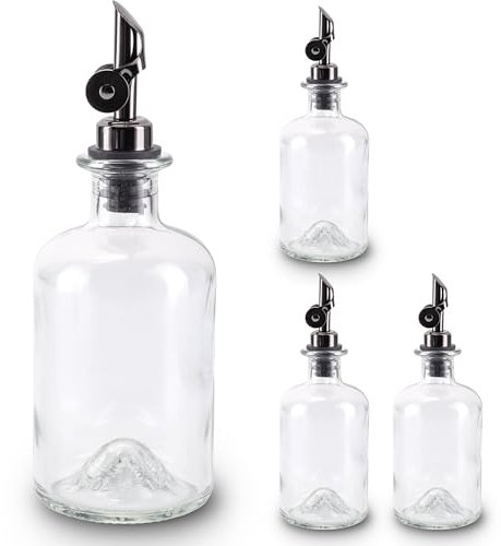 Lifestyle Lover Sucrier en verre de 350 ml, doseur en acier inoxydable, idéal pour le sucre blanc/marron, cacao (lot de 4)